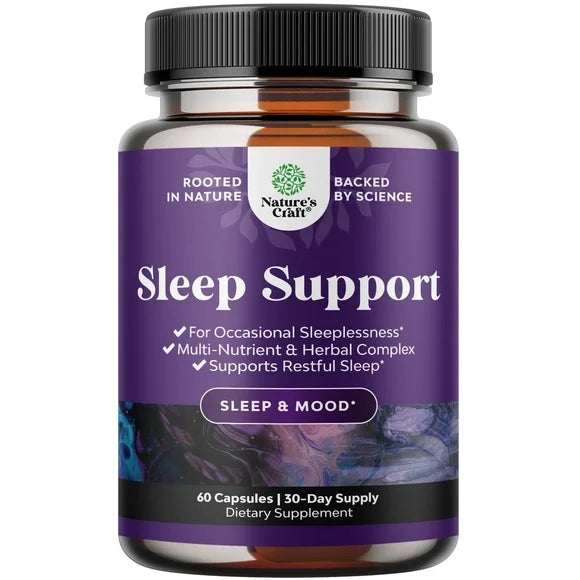 Melatonin with L-Theanine and GABA Supplement 60 Capsules V542