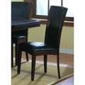 Wood and Faux Leather Dining Side Chair Espresso Set of 2 F2826