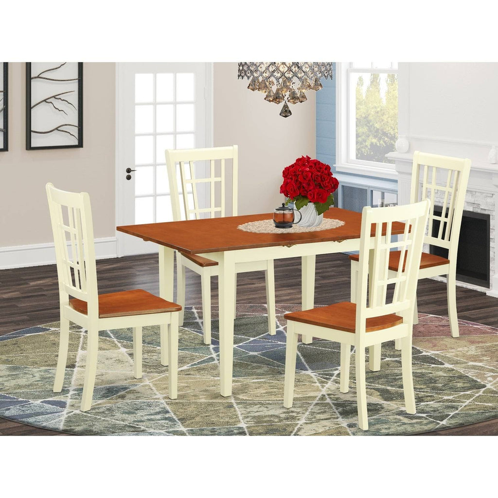 5 Piece Dinette Table and 4 Kitchen Dining Chair C452