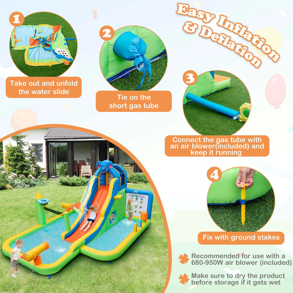 Inflatable Water Slide Splash Pool J80504
