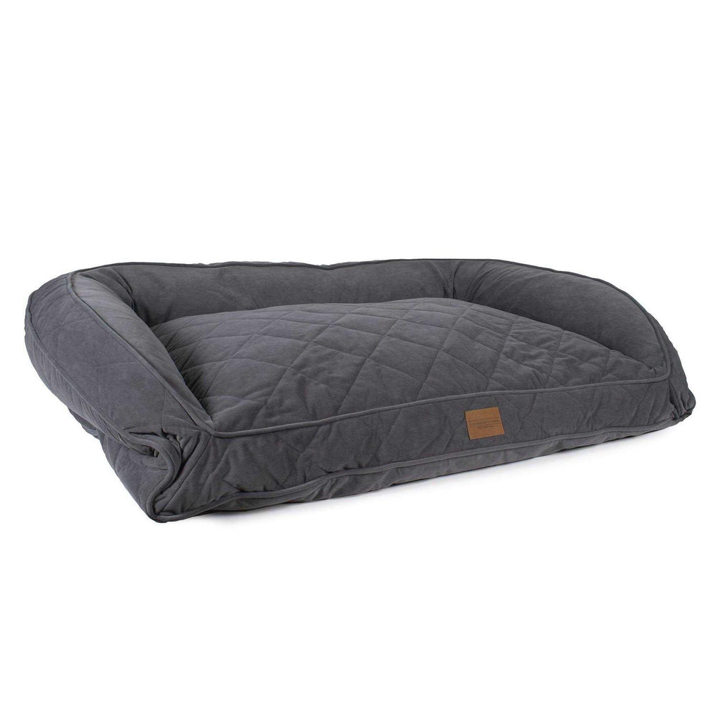 Quilted Microfiber Bolster Pet Bed V4849