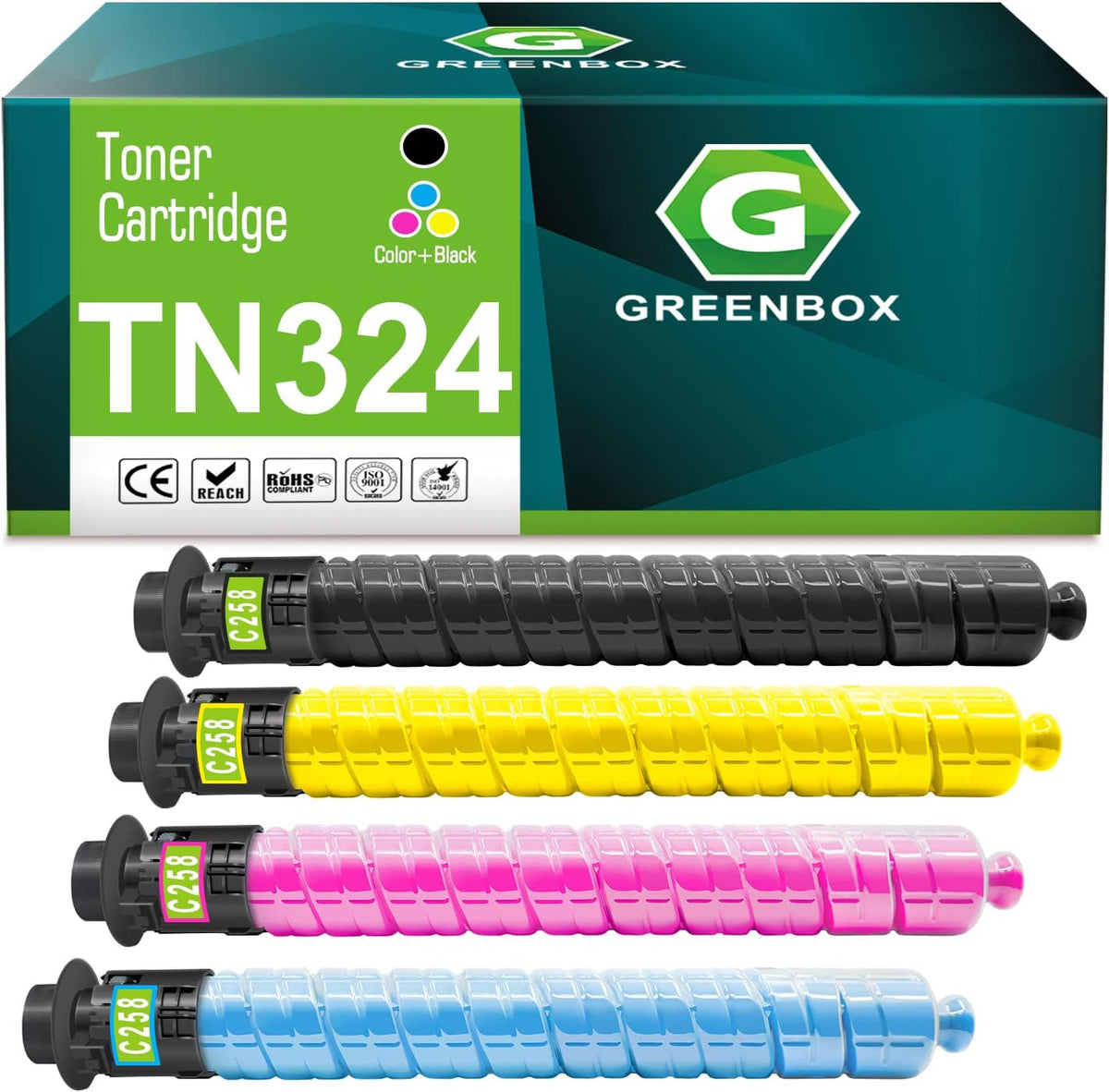 4-Pack Remanufactured Toner Cartridge for Konica Minolta TN-324 X177076