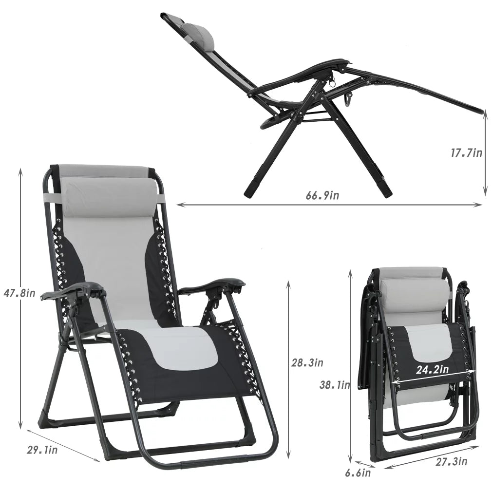Oversized Zero Gravity Chair with Cup Holder Q450