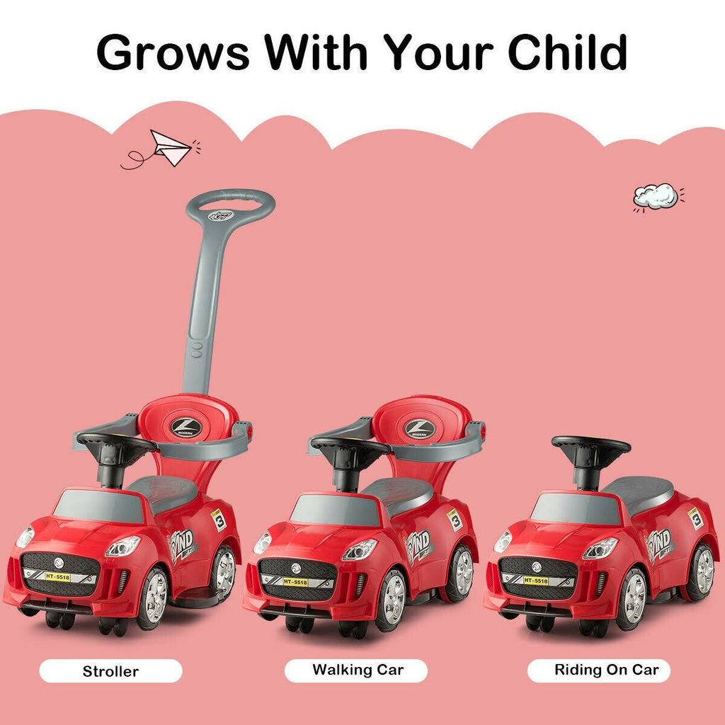 Red 3 in 1 Kids Ride on Push Car Stroller Wagon C708