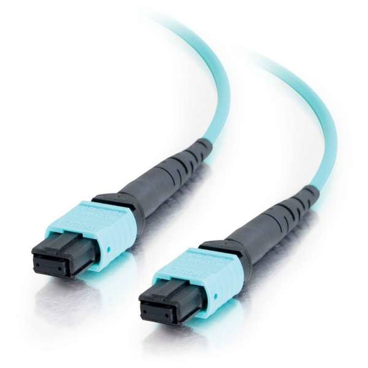 10M MPO to MPO Fiber Array Cable OM4 Plenum Rated Aqua M15196