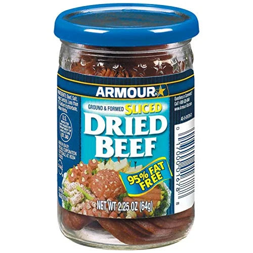 2.25 OZ Sliced Dried Beef, Jarred Meat Z623