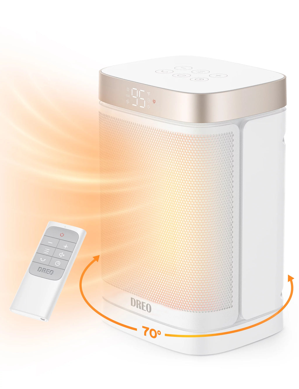 White 1500W PTC Ceramic Space Heater H1542