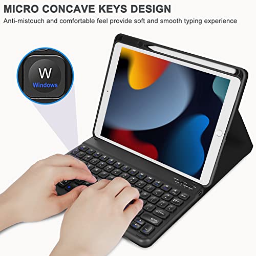 Teal Detachable BT Keyboard Case for iPad 10.2 Y22263