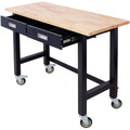 48in Heavy Duty Bamboo Wood Workbench with Drawer Storage Y100253