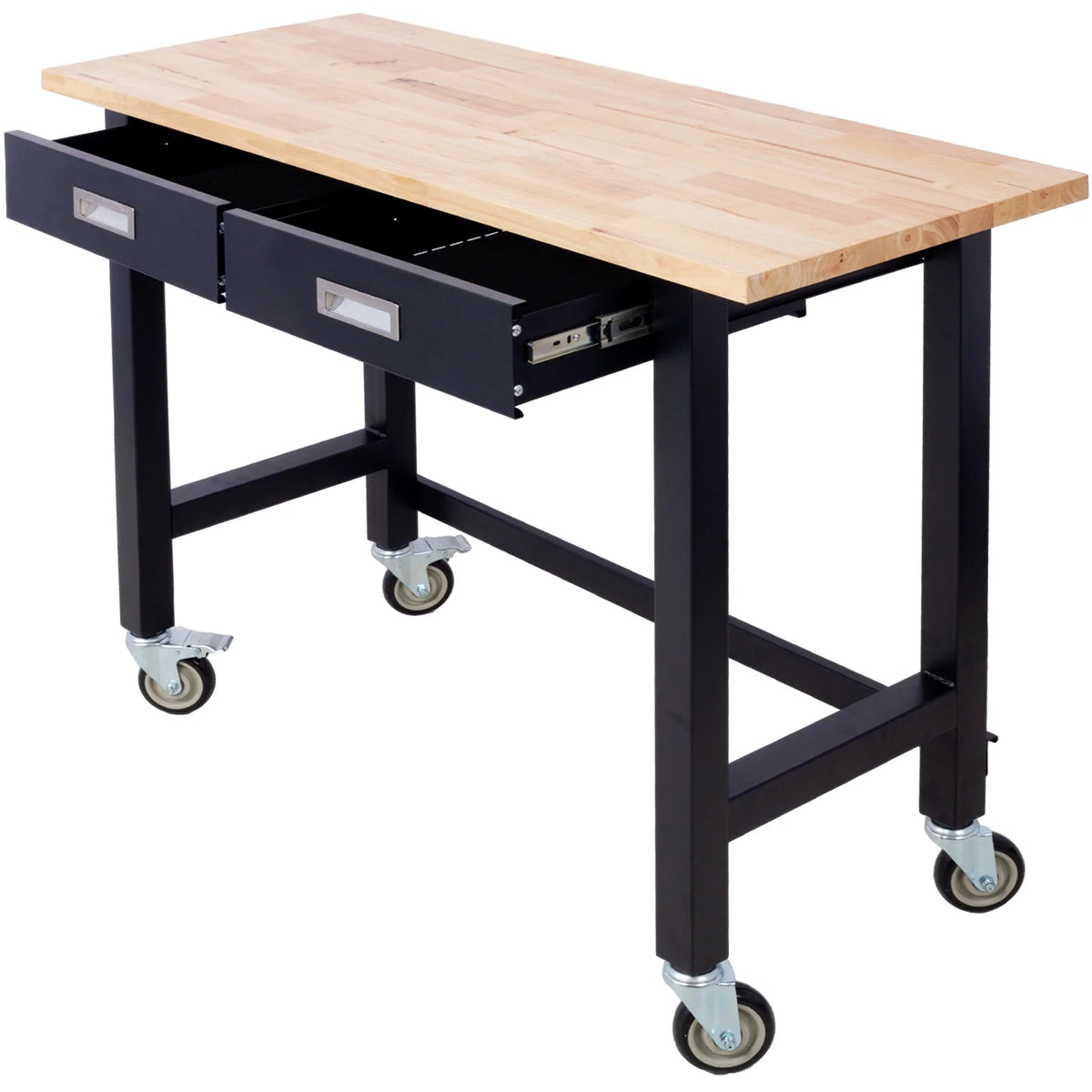 48in Heavy Duty Bamboo Wood Workbench with Drawer Storage Y100253