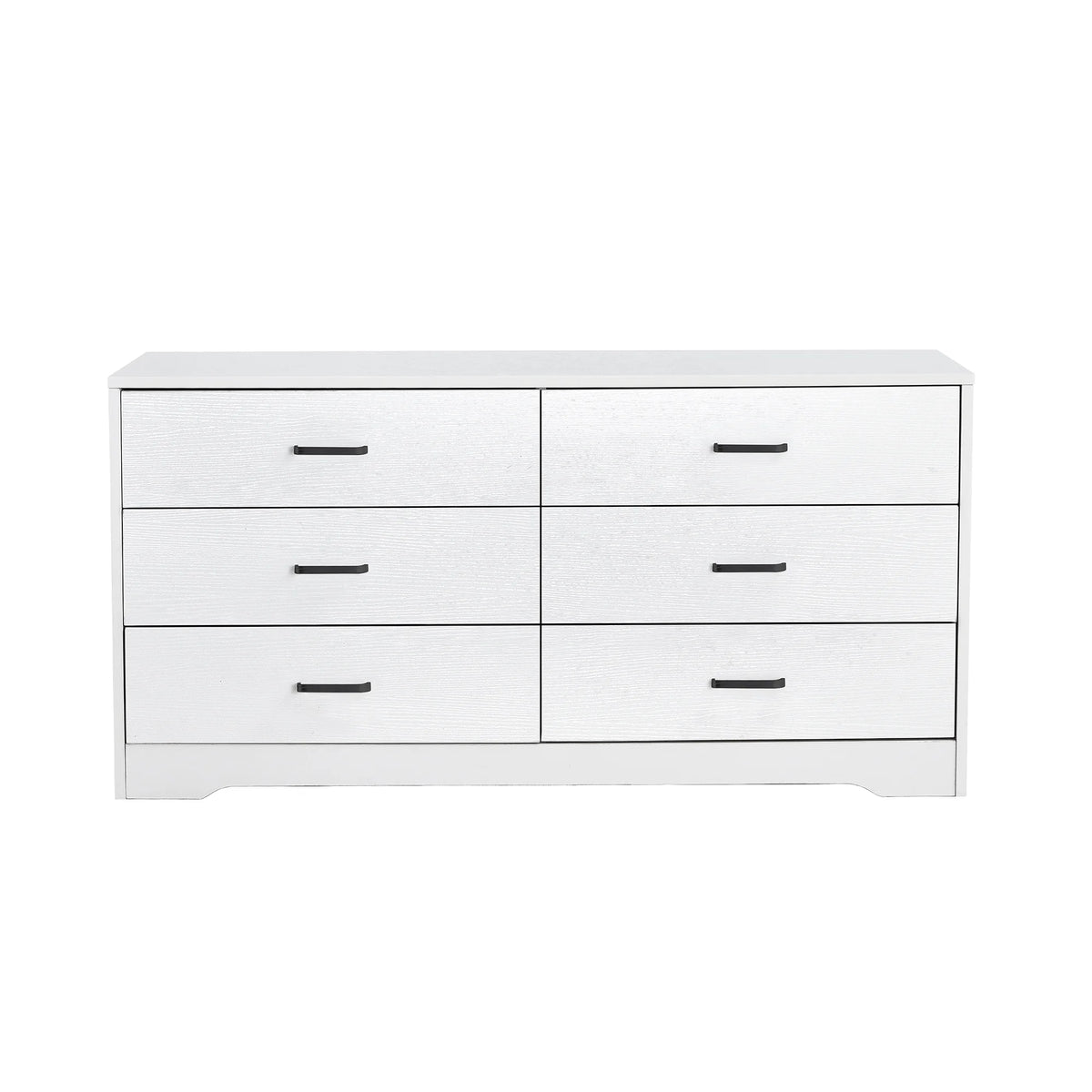 White 6 Drawer Wood Dresser Y5035