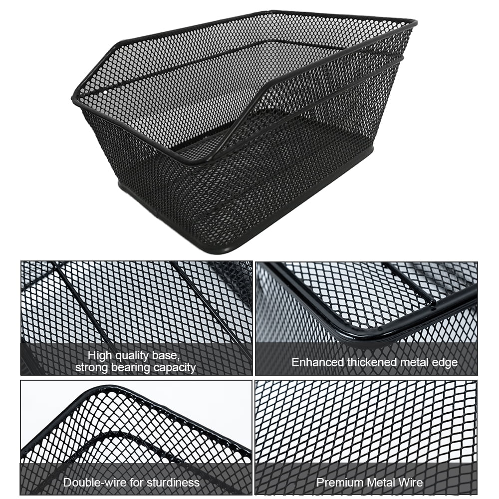 Metal Wire Waterproof Rear Bike Basket 20 L B272