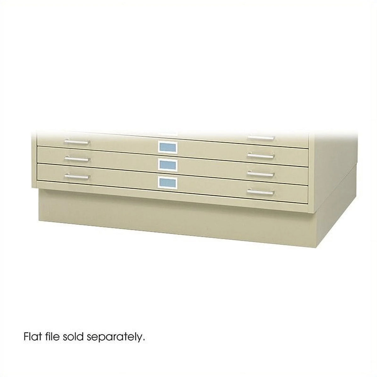 5 Drawer Flat File Cabinet with Closed Base in Brown B36634