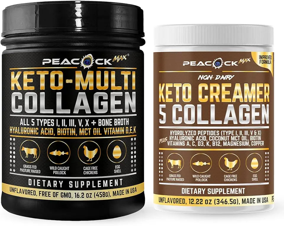 Collagen Protein and Creamer Bundle with MCT Oil, Peptides, Biotin & B12 M293