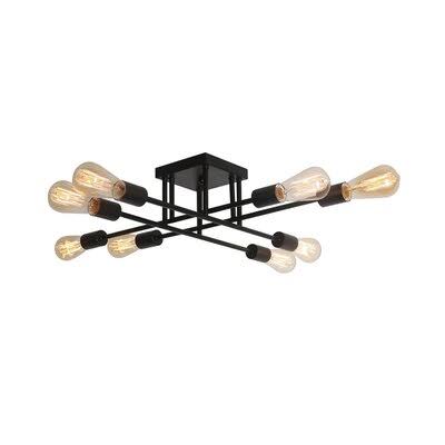 Black Semi Flush Mount Light I37052
