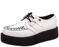 White Leather Creeper Shoes E636