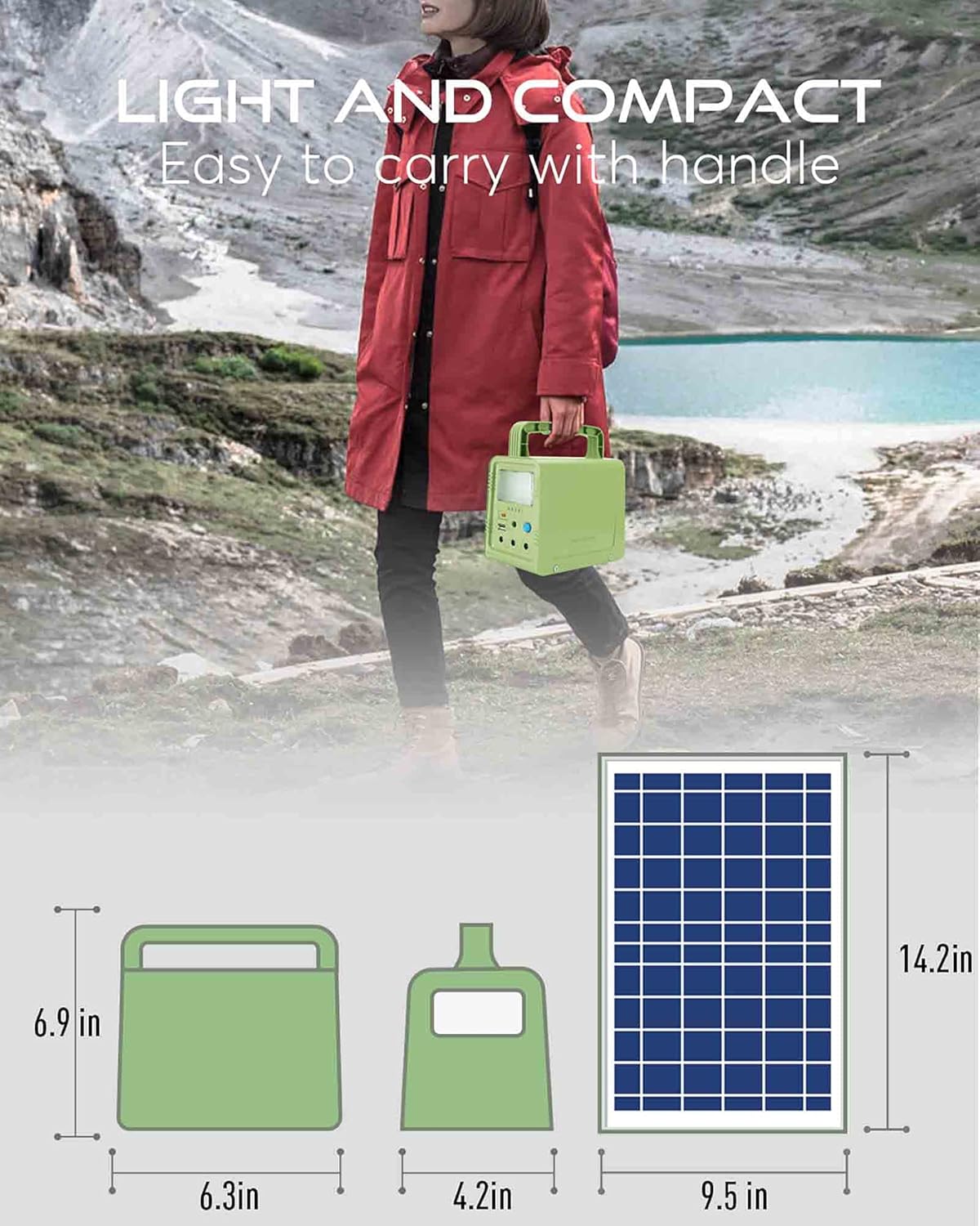 84Wh Portable Power Station with Solar Panel F5720