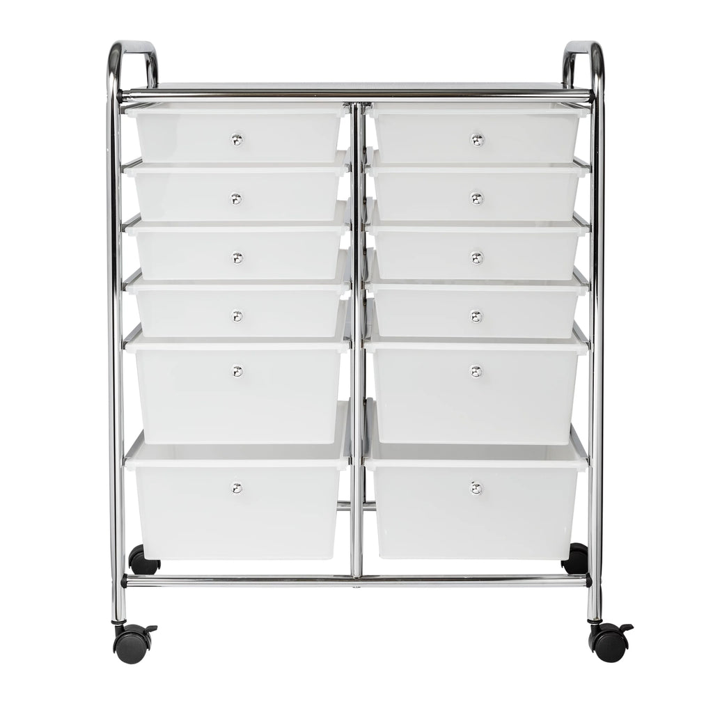 Plastic 12-Drawer Rolling Craft Cart R222