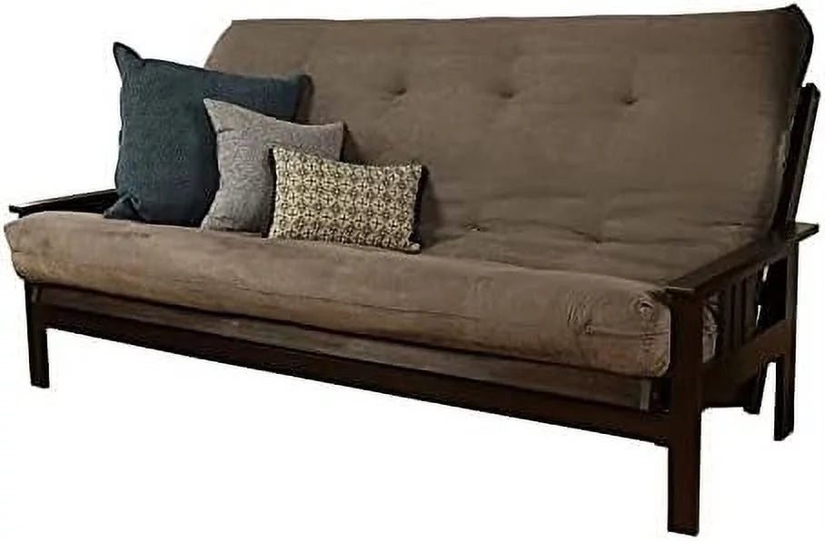Gray Suede Full Size Futon Mattress E838138