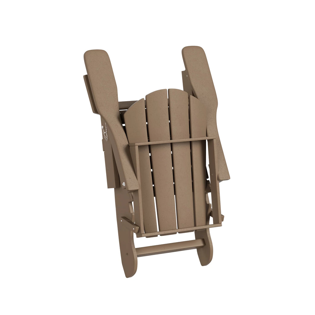 2 Pcs Outdoor Folding HDPE Adirondack Patio Chairs U355