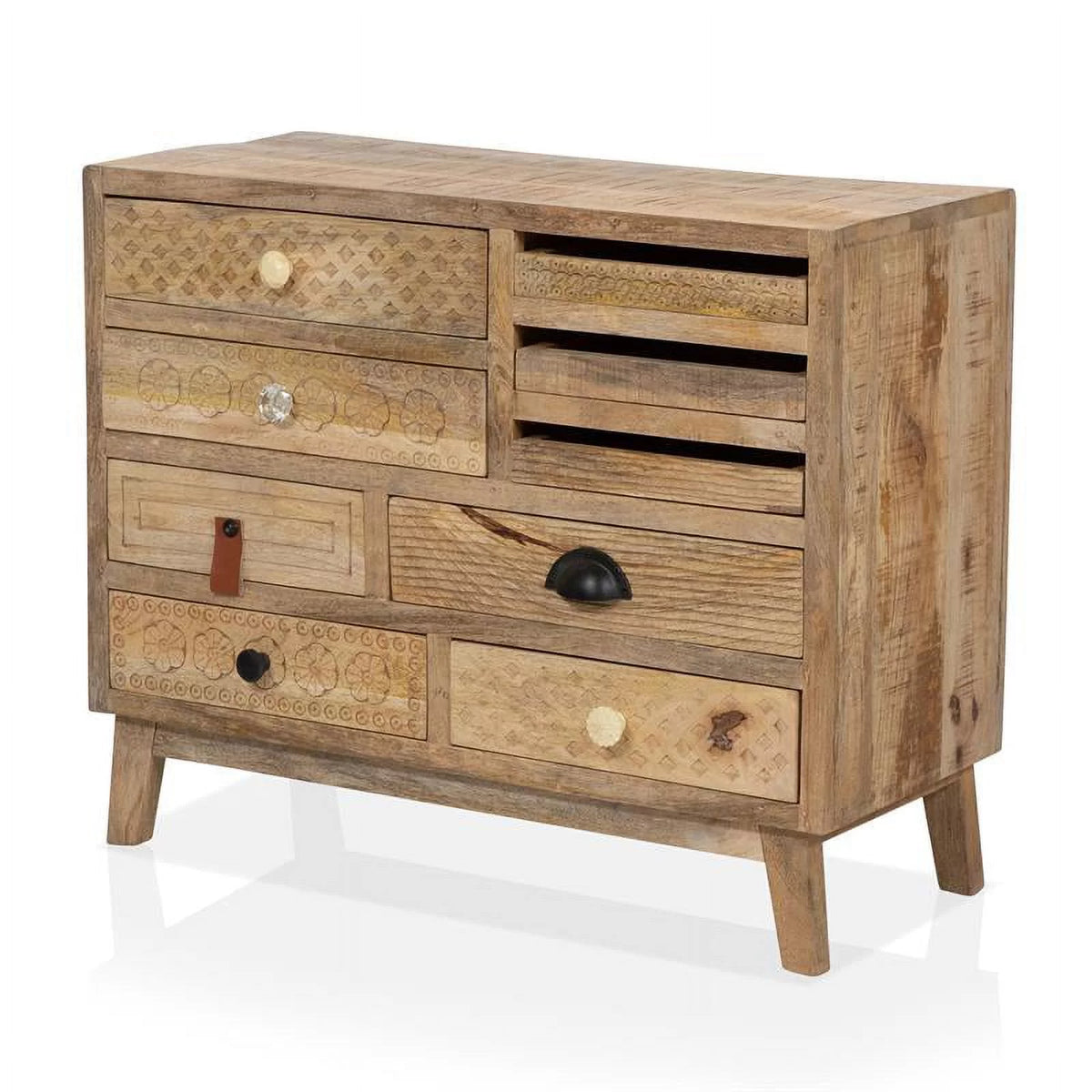 Rustic Wood 9-Drawer Chest I6214