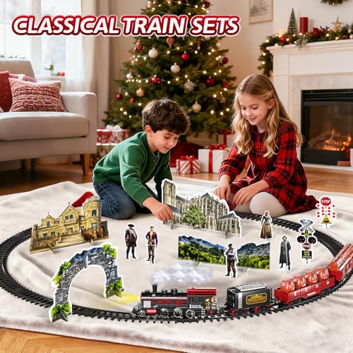 Train Set with Smokes Lights and Sound Electric Track Trains Y423