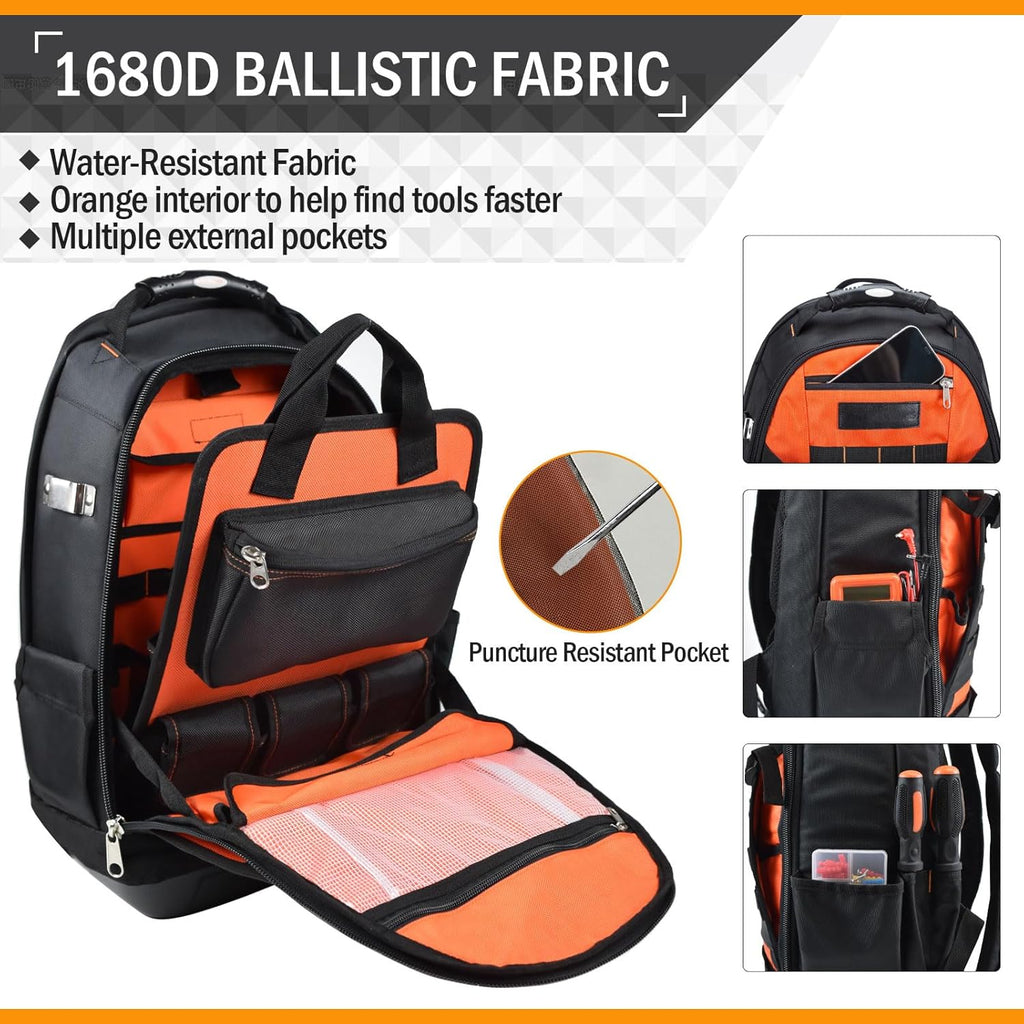 Heavy Duty Tool Backpack with Waterproof Base S174