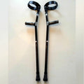 Black Forearm Crutches Size M (Pair) Lightweight Adjustable S8188