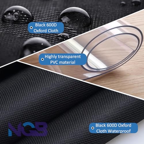 600d Heavy Duty Waterproof Black Dog Kennel Cover 4'Dx4'Wx4.5'H E1230