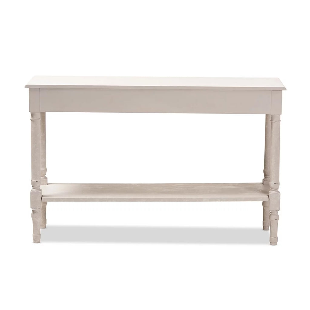 Whitewashed 1-Drawer Console Table T386