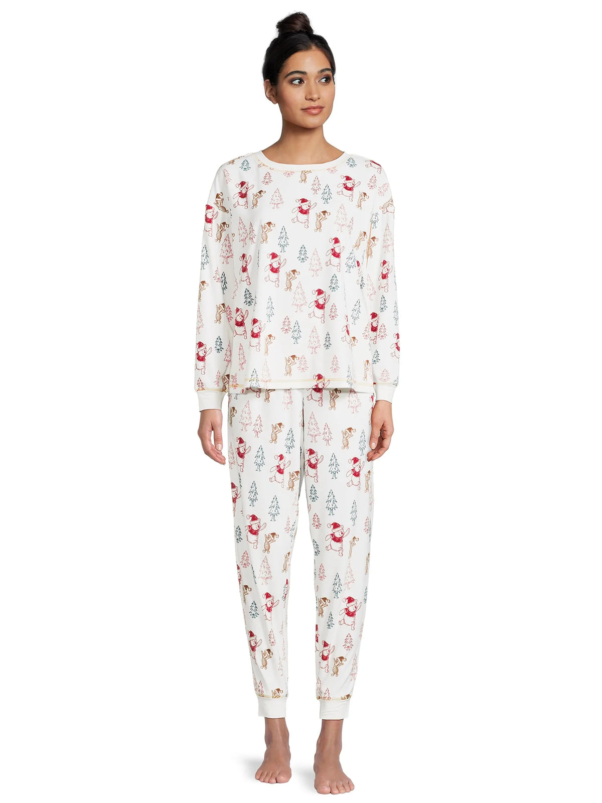 Women's Christmas Top and Pants Pajama Set, 2-Piece S372453