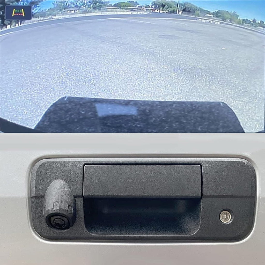 Tailgate Handle Backup Rear View Camera Black B949