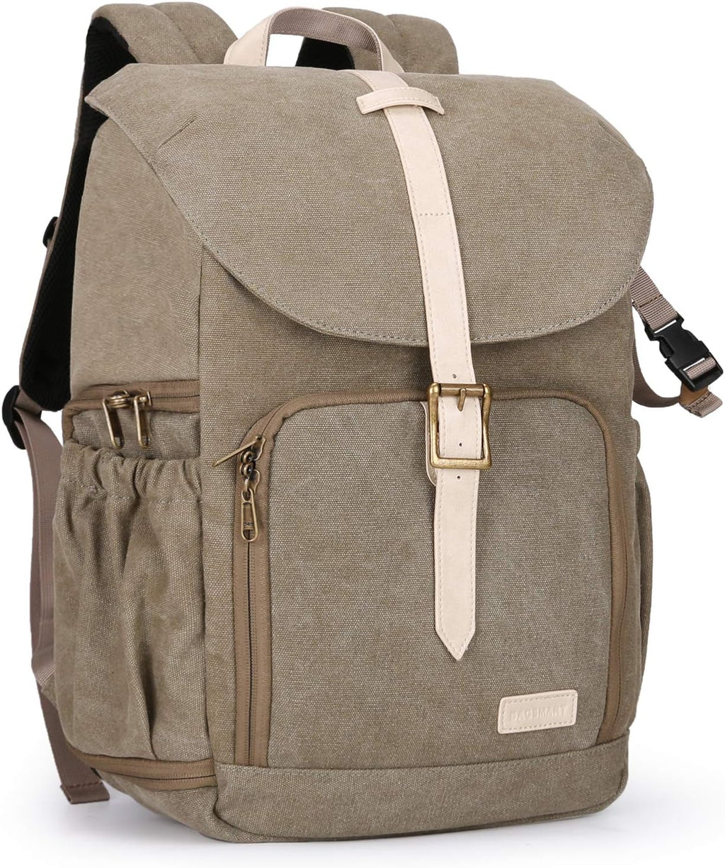 Black Waterproof Camera Backpack with Rain Cover P382904