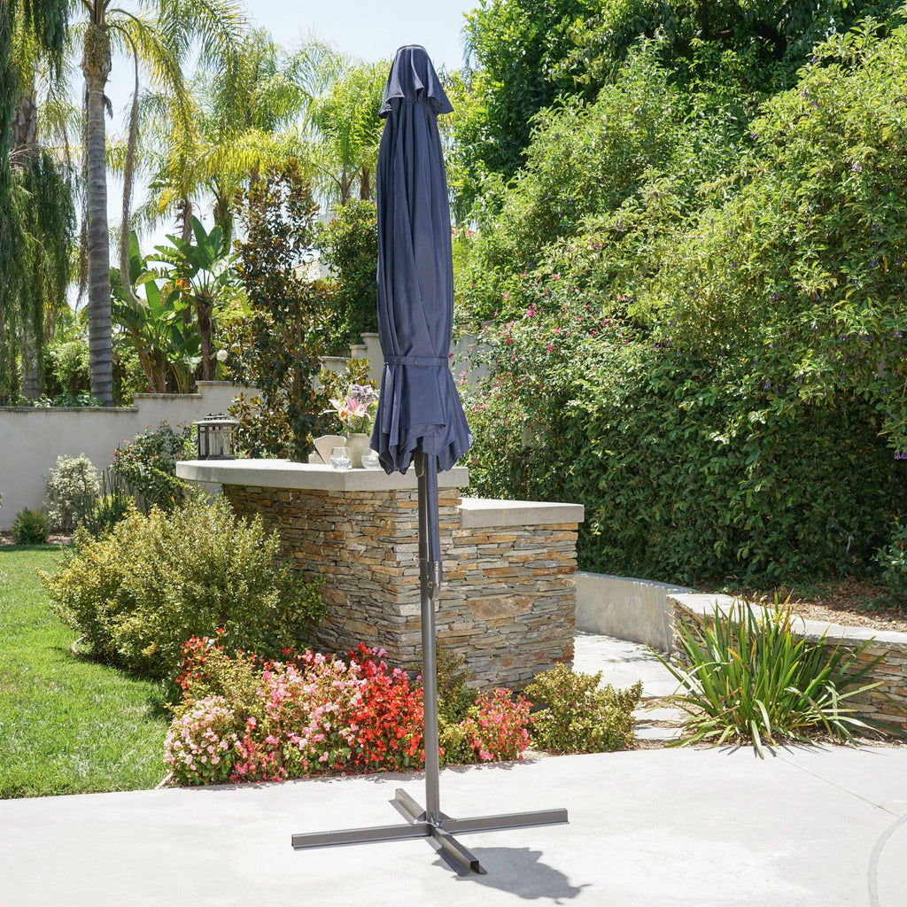 9.5-Foot Steel Canopy Umbrella with Base B5368