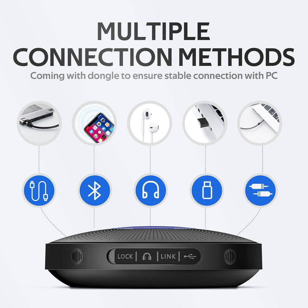 Bluetooth Speakerphone with 4 Directional Mics G703