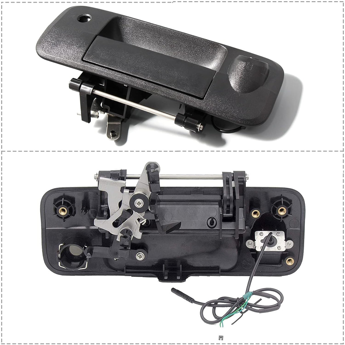 Tailgate Handle Backup Rear View Camera Black B949