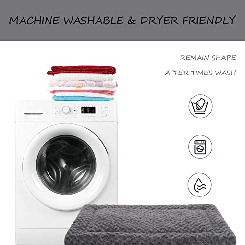 Gray 41 x 27 Inch Washable Dog Bed Mat Z873
