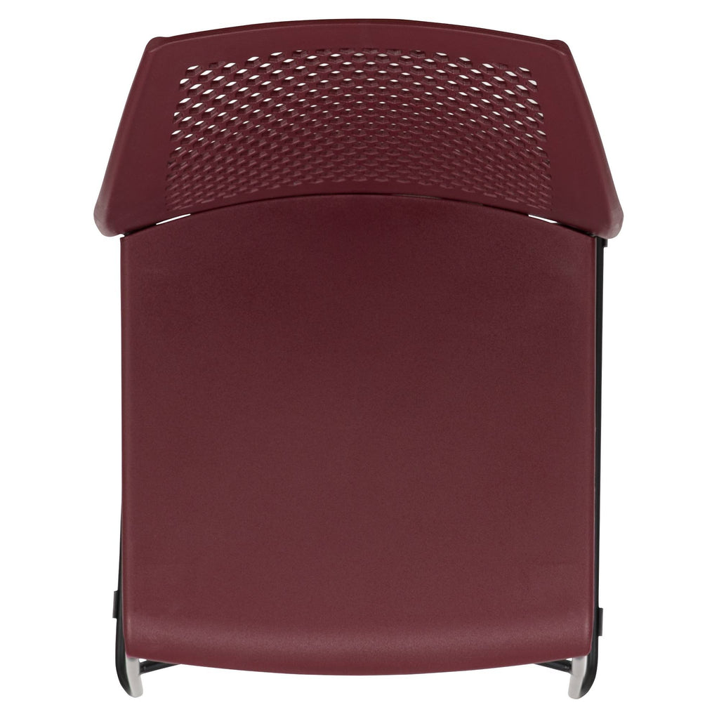 Burgundy Stack Chair with Air-Vent Back X957681
