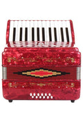 Red 12 Bass 25 Keys Piano Accordion R8403