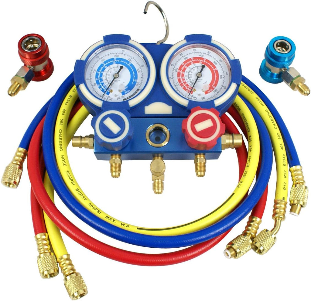A/C Manifold Gauge Set R134a Brass 1/4 SAE Fittings O941850