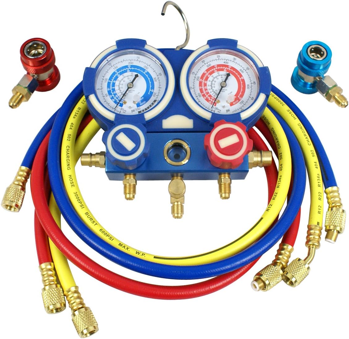 A/C Manifold Gauge Set R134a Brass 1/4 SAE Fittings O941850
