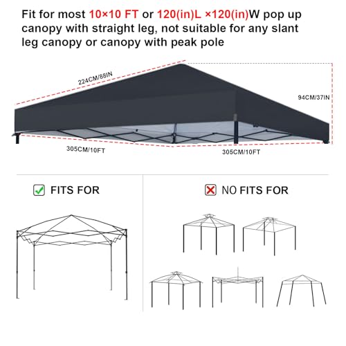 White Waterproof Canopy Replacement Top with Ropes L182