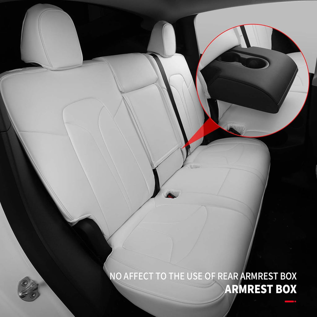 White Nappa Leather Car Seat Covers R265