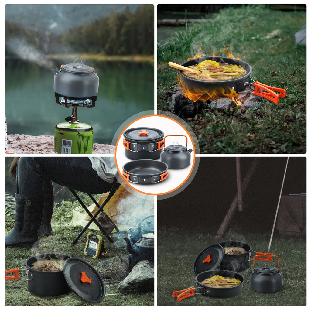 16pcs Camping Cookware Set L536795