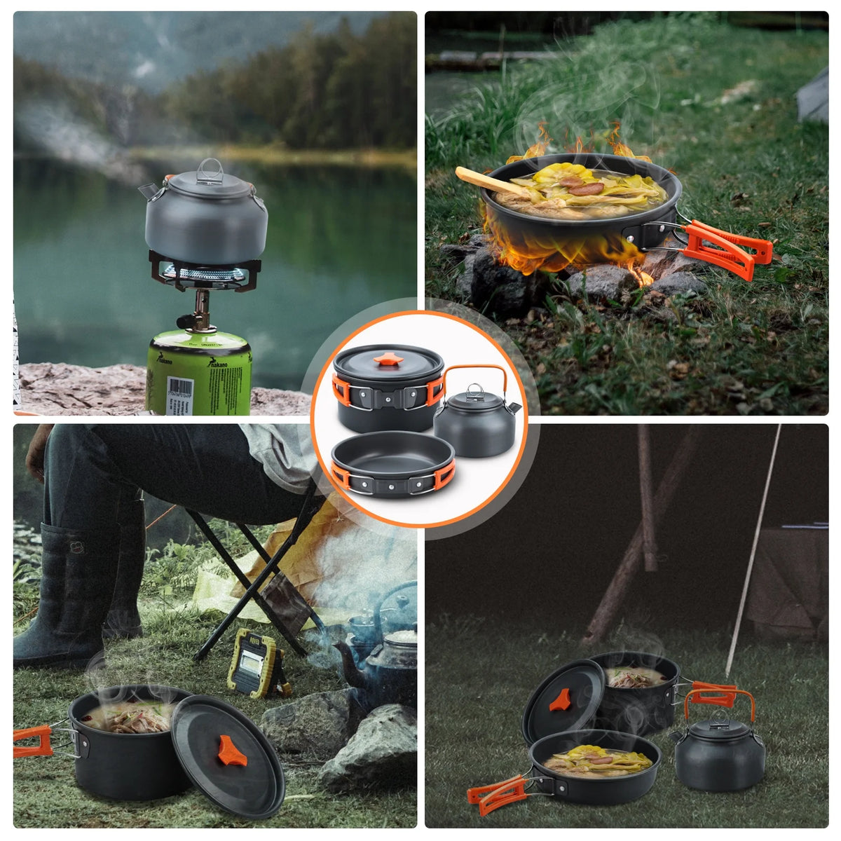 16pcs Camping Cookware Set L536795