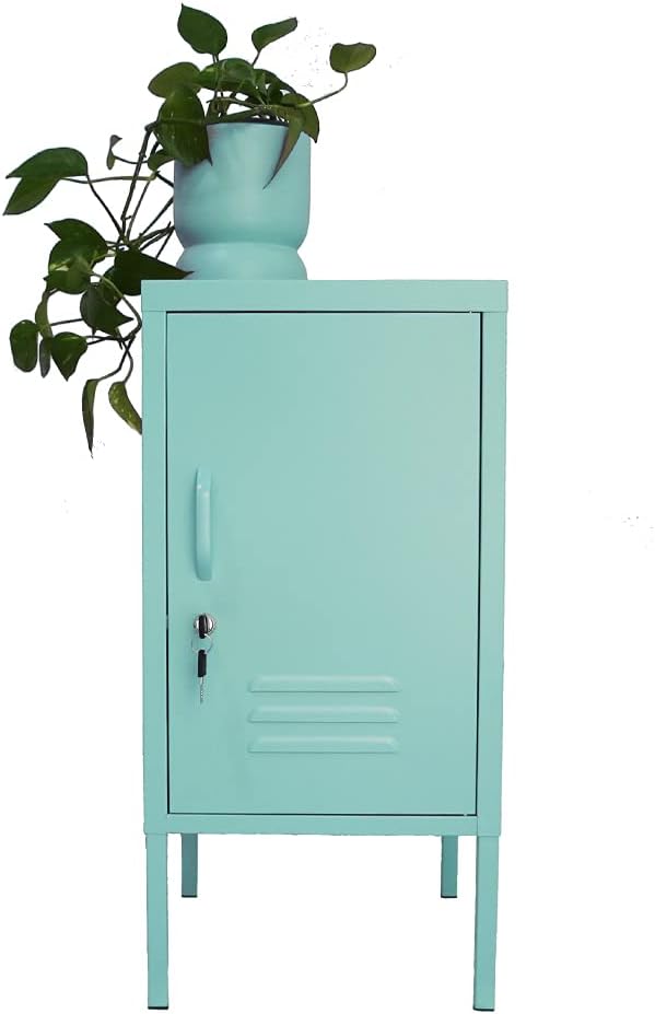 Mint Green Metal End Table K195