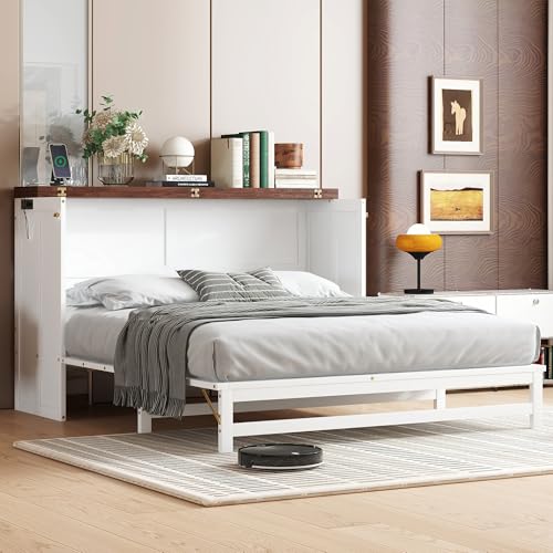 Queen Size Murphy Bed with Storage Drawers K241