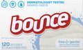 Free & Gentle Fabric Softener Dryer Sheets, 120 Count M70441