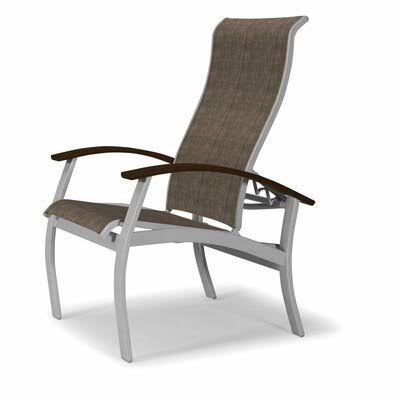 Patio Dining Chair Textured Silver L864705