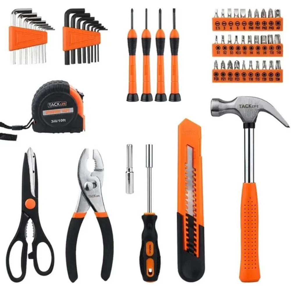57 Pcs Hand Tool Set with Storage Case Black J82254